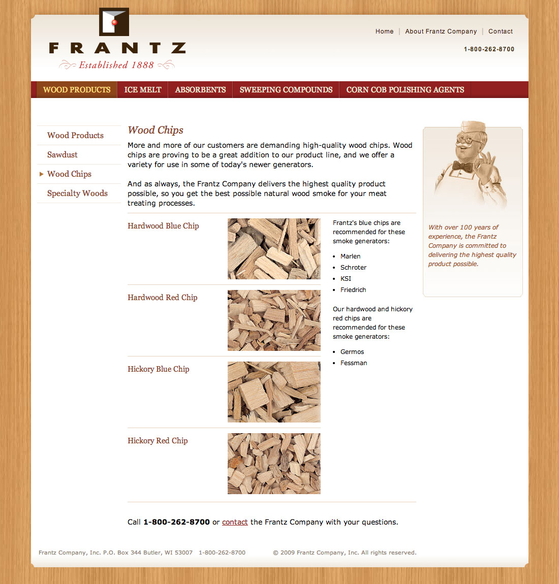 Frantz Company wood products